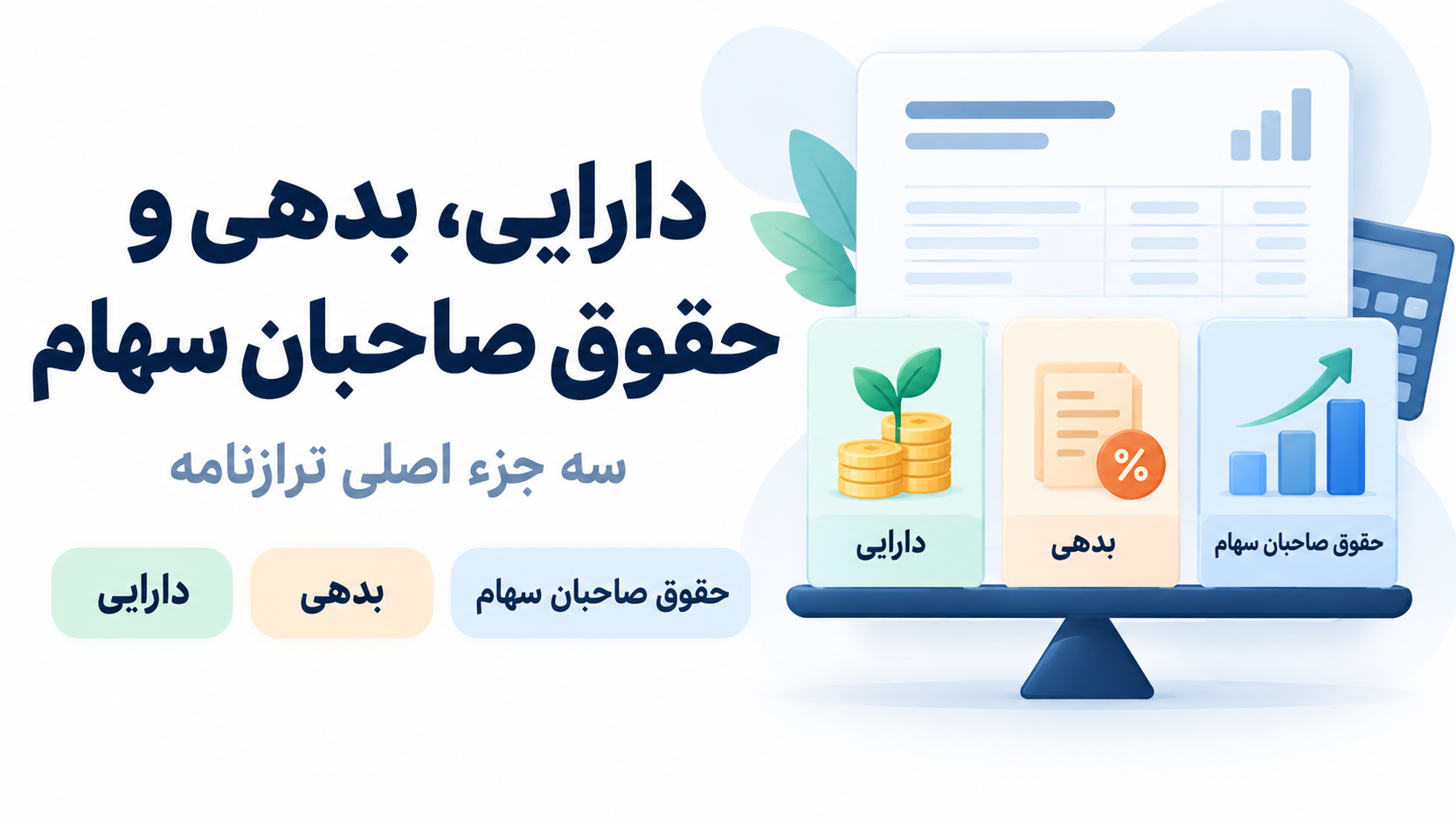 درک ترازنامه - دارایی، بدهی و حقوق صاحبان سهام