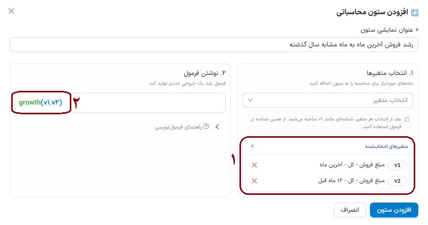 رشد فروش آخرین ماه به ماه مشابه سال گذشته