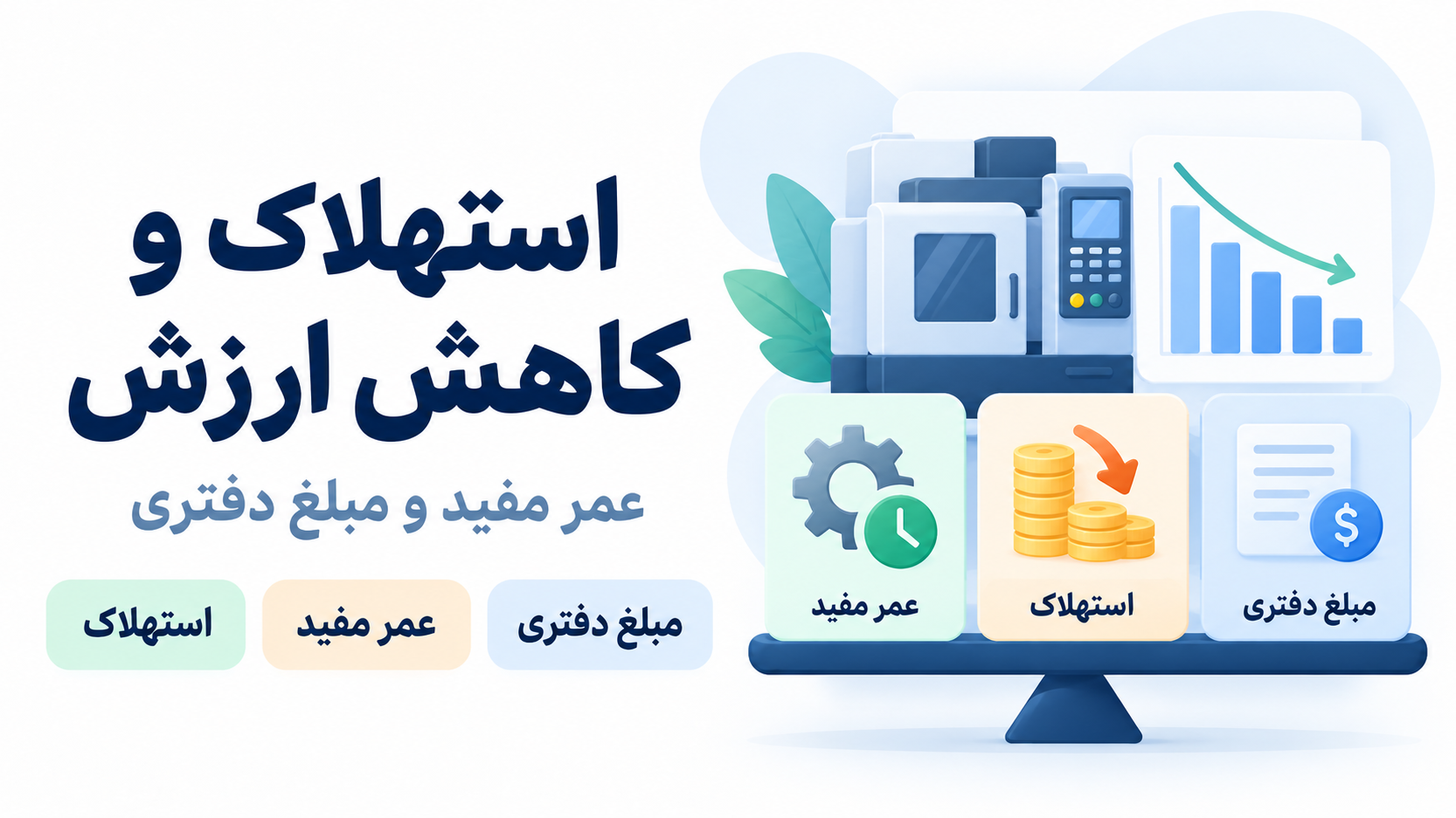 درک ترازنامه – استهلاک، عمر مفید، مبلغ دفتری و کاهش ارزش